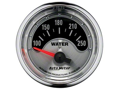 Auto Meter American Muscle Series 2-1/16-Inch Water Temperature Gauge; 100-250 Fahrenheit