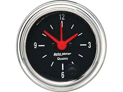 Auto Meter Traditional Chrome Series 2-1/16-Inch 12-Hour Clock