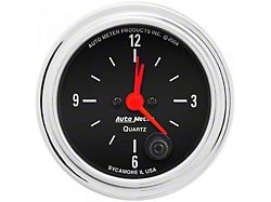 Auto Meter Traditional Chrome Series 2-1/16-Inch 12-Hour Clock