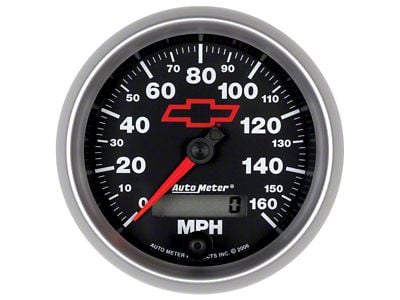 Auto Meter Chevy Black Series 3-3/8-Inch Programmable Speedometer; 0-160 MPH