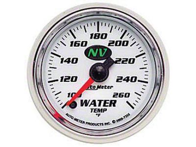 Auto Meter NV Series 2-1/16-Inch Water Temperature Gauge; 140-280 Fahrenheit; Mechanical