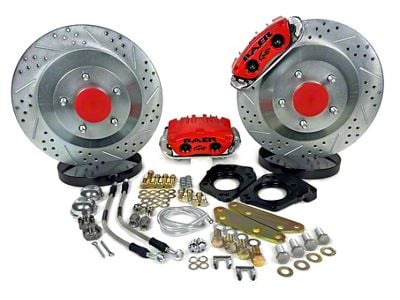 Baer Classic Series Front Big Brake Kit with 13-Inch Rotors; Red Calipers (67-69 Camaro)