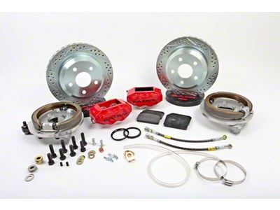 Baer SS4 Rear Big Brake Kit with 12-Inch Rotors; Black Calipers (75-81 Camaro w/ OE Small Pattern 10/12-Bolt C-Clip Housing Ends)