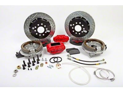 Baer SS4+ Rear Big Brake Kit with 13-Inch Rotors; Black Calipers (75-81 Camaro w/ OE Small Pattern 10/12-Bolt C-Clip Housing Ends)