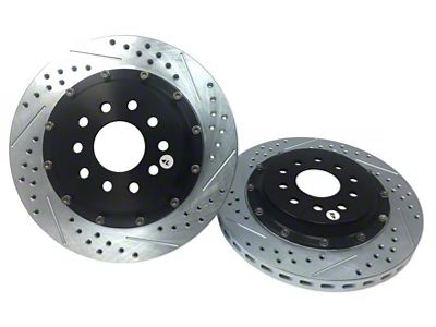 Baer EradiSpeed+ 2-Piece Performance Drilled and Slotted Rotors; Front Pair (88-95 Corvette C4 w/ Heavy Duty Suspension; 1996 Corvette C4)