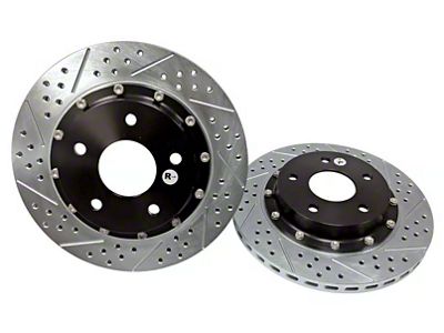 Baer EradiSpeed+ 2-Piece Drilled and Slotted Rotors; Rear Pair (88-96 Corvette C4)