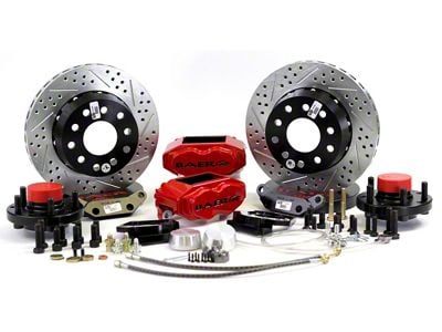 Baer SS4+ Front Big Brake Kit with 11-Inch Rotors; Grabber Blue Calipers (69-82 Corvette C3 w/ OE Spindles)