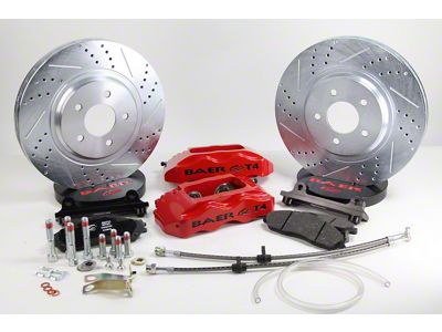 Baer Track4 Front Big Brake Kit with 13-Inch Rotors; Black Calipers (88-96 Corvette C4)