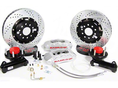 Baer Pro+ Front Big Brake Kit with 13-Inch Rotors; Silver Calipers (37-48 Ford Car, Ford Truck w/ Straight Axle Spindles)