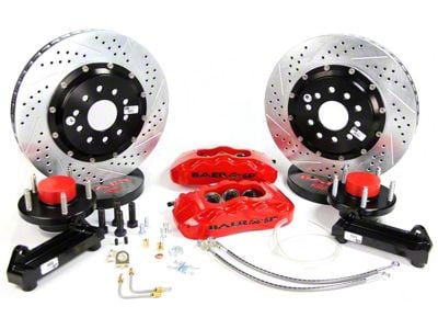 Baer Pro+ Front Big Brake Kit with 13-Inch Rotors; Fire Red Calipers (67-69 Firebird)