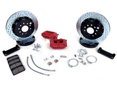 Baer SS4+ Rear Big Brake Kit with 13-Inch Rotors; Comp Yellow Calipers (98-02 Firebird w/ OE C-Clip Rear End)