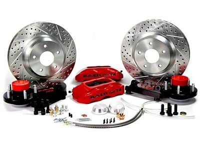 Baer Track4 Front Big Brake Kit with 13-Inch Rotors; Comp Yellow Calipers (67-69 Firebird)