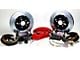 Baer Extreme+ Rear Big Brake Kit with 14-Inch Rotors; Red Calipers (55-57 150, 210, Bel Air, Nomad w/ OE Bearing on Axle Housing Ends)