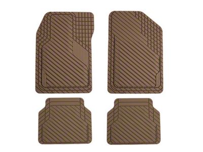 BaseLayer Eco Cut-to-Fit All Weather Front and Rear Floor Mats; Chocolate Brown (Universal; Some Adaptation May Be Required)