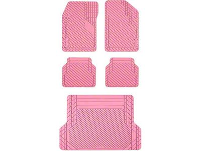 BaseLayer Eco Cut-to-Fit All Weather Front, Rear and Cargo Floor Mats; Pink (Universal; Some Adaptation May Be Required)