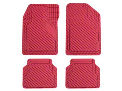 BaseLayer Eco Cut-to-Fit All Weather Front and Rear Floor Mats; Crimson Red (Universal; Some Adaptation May Be Required)