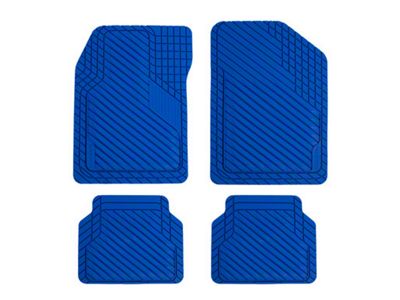 BaseLayer Eco Cut-to-Fit All Weather Front and Rear Floor Mats; Royal Blue (Universal; Some Adaptation May Be Required)