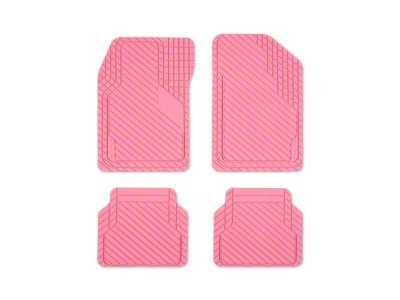 BaseLayer Eco Cut-to-Fit All Weather Front and Rear Floor Mats; Pink (Universal; Some Adaptation May Be Required)