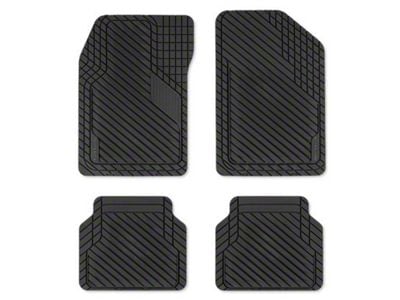 BaseLayer Eco Cut-to-Fit All Weather Front and Rear Floor Mats; Black (Universal; Some Adaptation May Be Required)