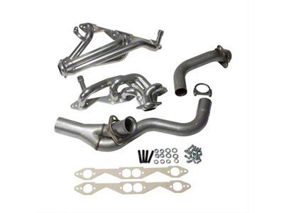 BBK 1-5/8-Inch Shorty Headers; Polished Silver Ceramic (94-95 5.7L Firebird w/ Catalytic Converter)