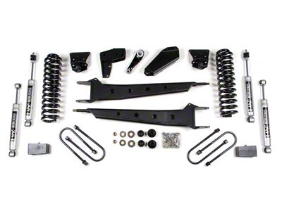 BDS 4-Inch Radius Arm Suspension Lift Kit with Rear Lift Blocks and NX2 Nitro Shocks (80-96 Bronco w/ Power Steering)