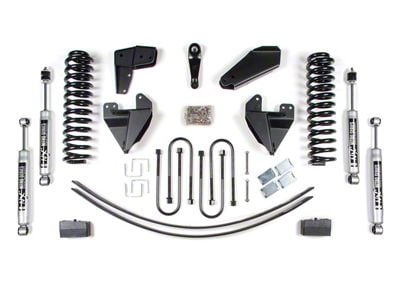 BDS 4-Inch Suspension Lift Kit with Rear Lift Blocks, Add-A-Leaf and NX2 Nitro Shocks (80-96 Bronco w/ Power Steering)