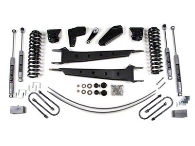 BDS 4-Inch Radius Arm Suspension Lift Kit with Rear Lift Blocks, Add-A-Leaf and NX2 Nitro Shocks (80-96 4WD F-150)