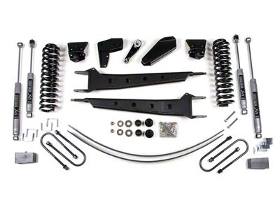 BDS 4-Inch Radius Arm Suspension Lift Kit with Dual Add-a-Leaf and NX2 Nitro Shocks (80-96 4WD F-100, F-150 Regular Cab w/ Power Steering)