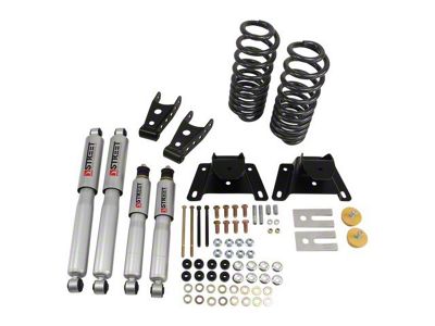 Belltech Lowering Kit with Street Performance Shocks; 2-Inch Front / 4-Inch Rear (87-96 2WD F-150 Regular Cab, Excluding Lightning)