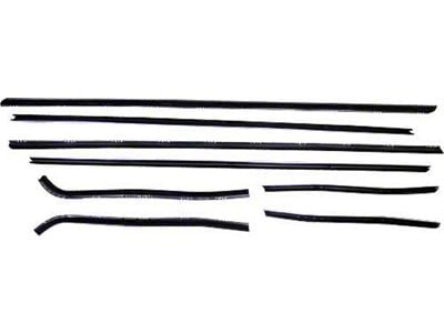 Belt Weatherstrip Kit - Doors & Rear Quarter Windows - 8 Pieces - Comet & Montego 2-Door Hardtop Except Fastback, Without Upper Door Chrome