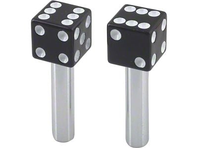 Black Dice Door Lock Knobs, Pair