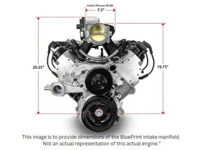 BluePrint Engines ProSeries LS BPE Block 427 C.I. 655 HP Deluxe Dressed Fuel Injected Crate Engine with Polished Pulley Kit