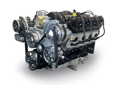 BluePrint Engines ProSeries LS BPE Block 376 C.I. 530 HP Deluxe Dressed Fuel Injected Crate Engine with Controller and Polished Pulley Kit