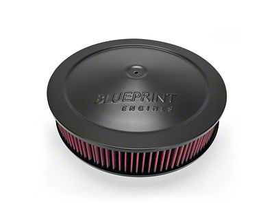 BluePrint Engines 14-Inch Air Cleaner with Dominator 4500 Base; Black (Universal; Some Adaptation May Be Required)