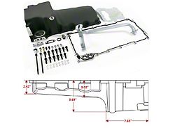 BluePrint Engines LS Swap Rear Sump Oil Pan Kit; Black (Universal; Some Adaptation May Be Required)