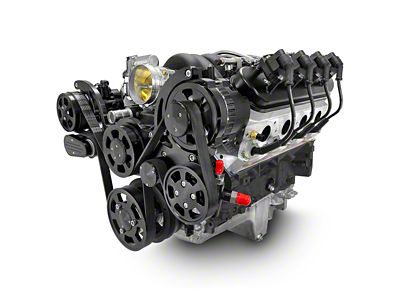 BluePrint Engines ProSeries LS BPE Block 427 C.I. 625 HP Deluxe Dressed Fuel Injected Crate Engine with Controller and Black Pulley Kit