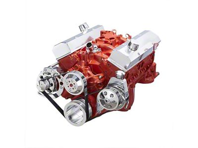 BluePrint Engines Small Block Chevy Dual-Belt Quick Serpentine Front Accesory Drive Kit with Alternator, Power Steering and Water Pump; Black (Universal; Some Adaptation May Be Required)