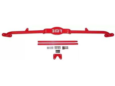 BMR 3-Point Mount Strut Tower Brace; Red (82-92 Camaro w/ TPI)