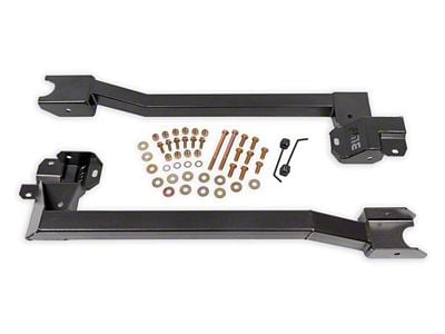 BMR Bolt-On Subframe Connectors; Black Hammertone (74-81 Camaro)