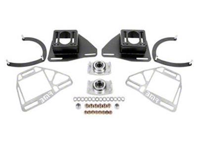 BMR Caster Camber Plates without Lockout Plates; Black Hammertone (82-92 Camaro)