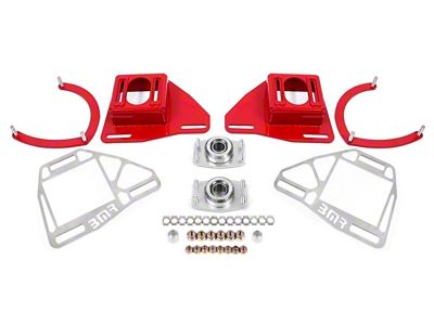 BMR Caster Camber Plates without Lockout Plates; Red (82-92 Camaro)