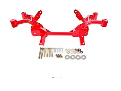 BMR K-Member with LS1 Motor Mounts; Pinto Rack Mount; Red (82-92 Camaro w/o OE Lower Control Arms)