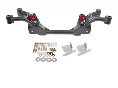 BMR K-Member with Small/Big Block Chevy Motor Mounts; Factory Steering; Black Hammertone (82-92 Camaro w/o OE Lower Control Arms)