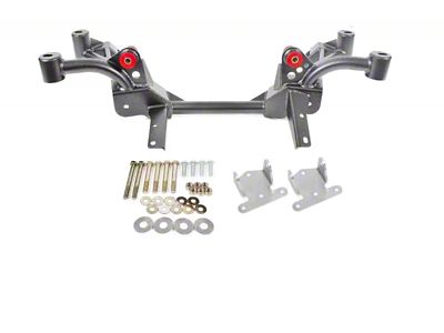 BMR K-Member with Small/Big Block Chevy Motor Mounts; Pinto Rack Mount; Black Hammertone (82-92 Camaro w/o OE Lower Control Arms)