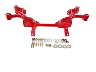 BMR K-Member without Motor Mounts; Pinto Rack Mount; Red (82-92 Camaro w/o OE Lower Control Arms)