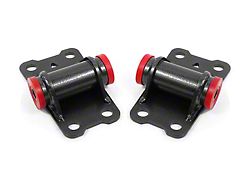 BMR Lower Motor Mount Kit with Polyurethane Bushings; Black Hammertone (82-92 Camaro)