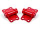 BMR Lower Motor Mount Kit with Polyurethane Bushings; Red (82-92 Camaro)