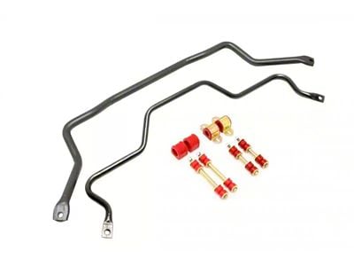 BMR Non-Adjustable Front and Rear Sway Bars; Black Hammertone (82-92 Camaro)