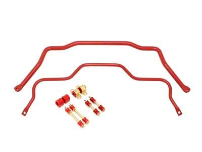 BMR Non-Adjustable Front and Rear Sway Bars; Red (82-92 Camaro)