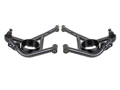 BMR Non-Adjustable Lower Control Arms with Standard Ball Joints; Delrin Bushings; Black Hammertone (70-81 Camaro)
